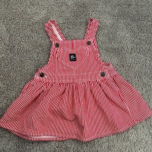 Baby Bgosh Red Overall Dress